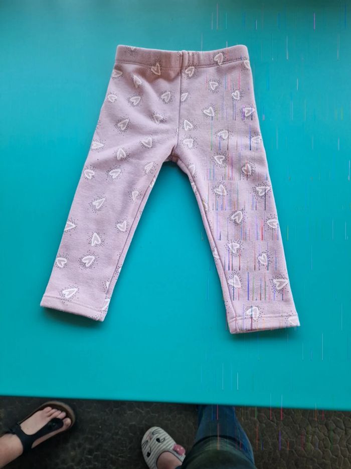 Pantalon molletoné rose fille _ taille 18 mois _ Orchestra