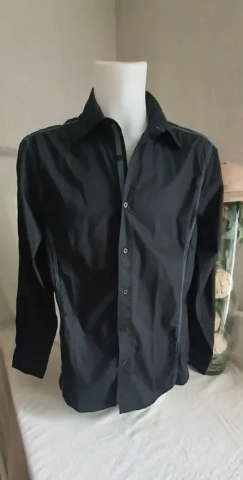 Chemise noire homme "Jules" taille L
