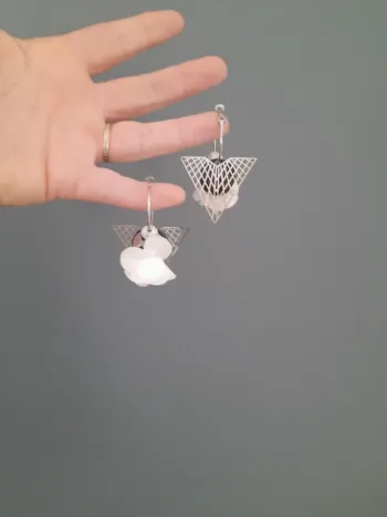 Magnifique créoles blanche