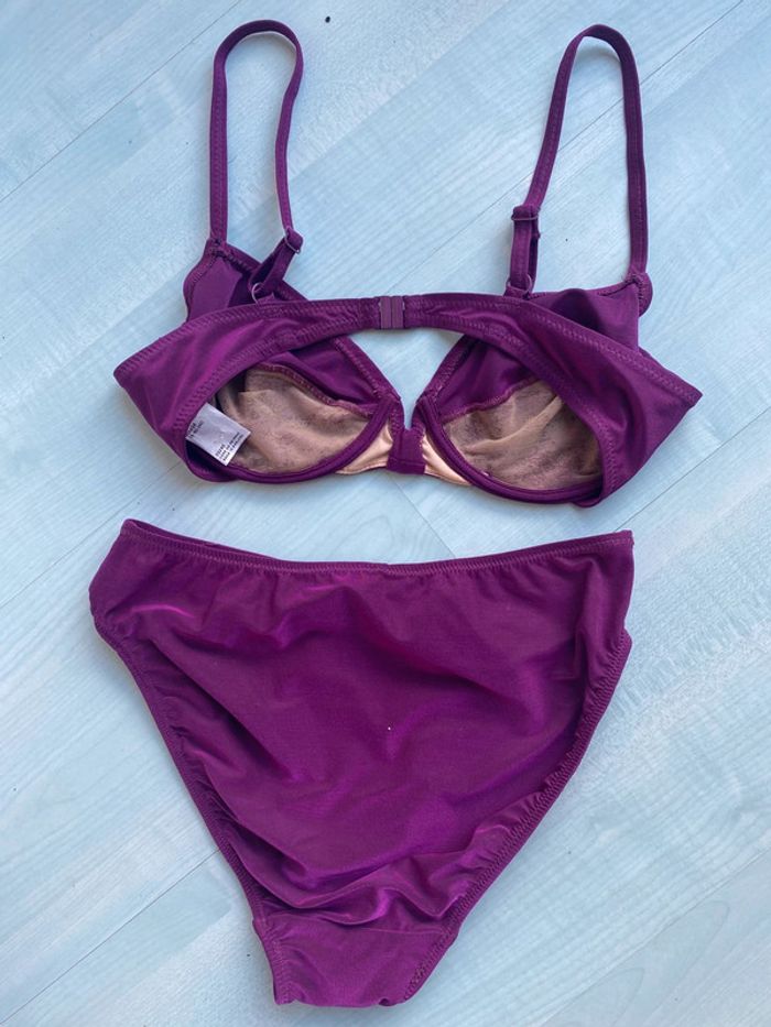 Maillot de bain 2 pièces violet fantasie 90C - photo numéro 2