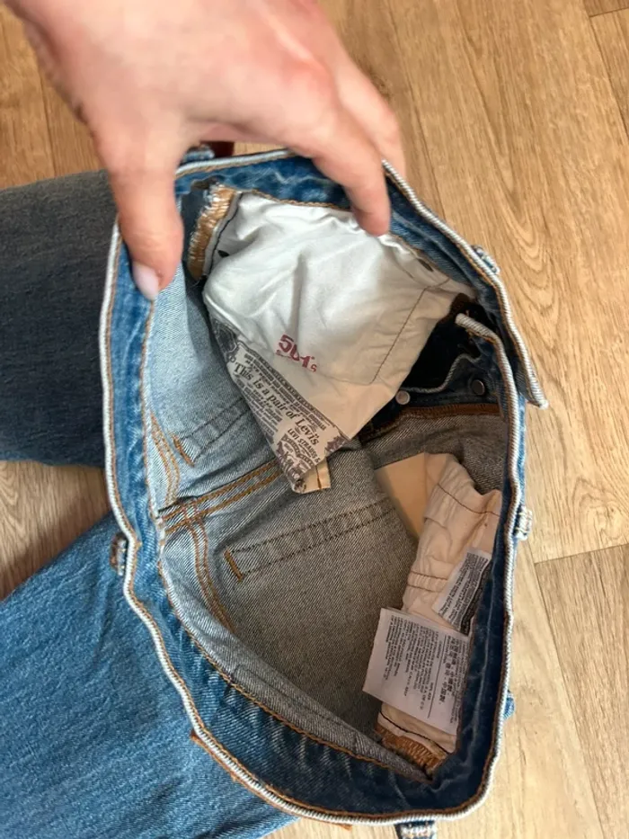 Levi ´s Jean, femme bleue modèle 501 S - photo numéro 7