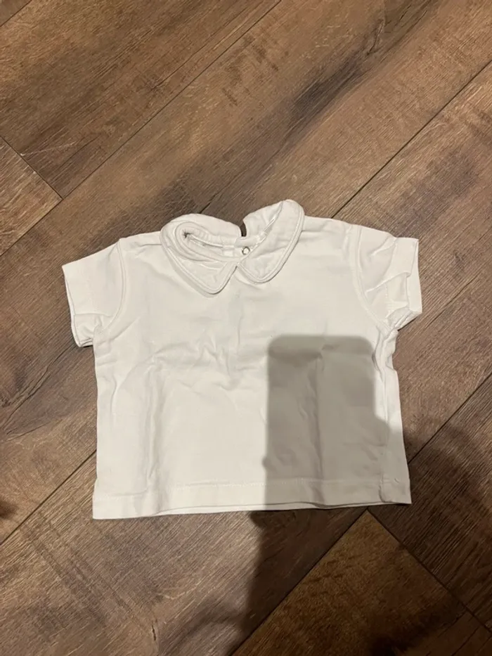 T-shirt blanc uni 3 mois