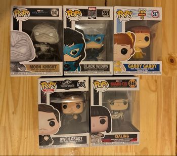 Lot de 5 Funko Pop (Marvel, Jurassic, Toy Story) - Boîtes abîmées