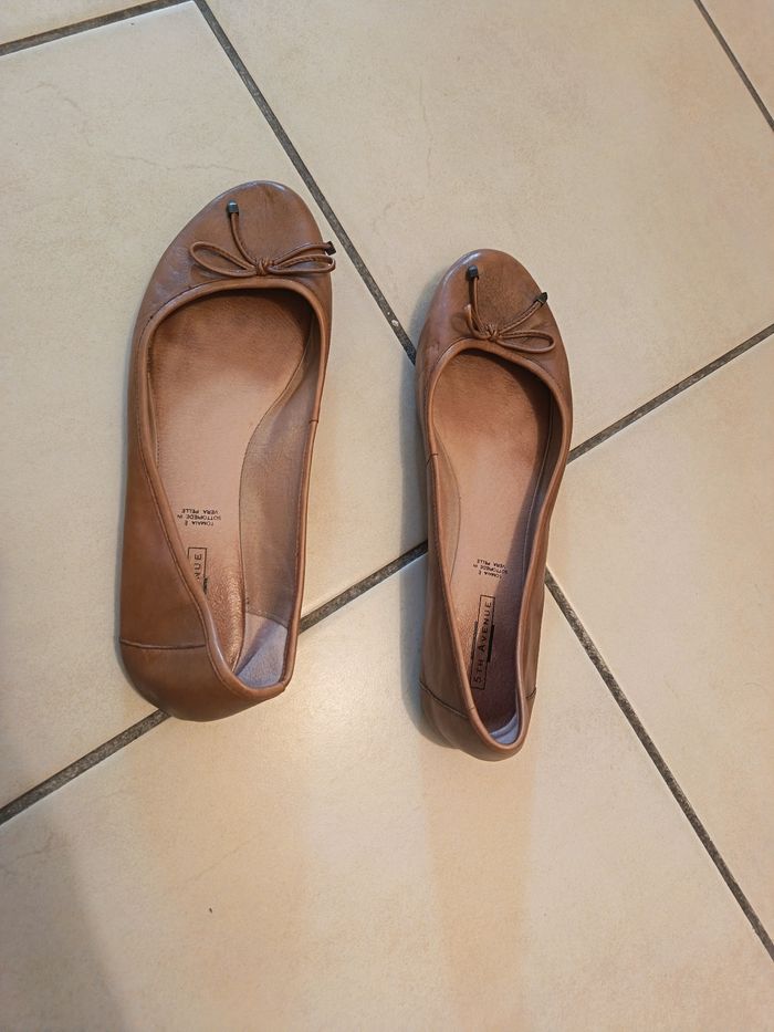 Ballerines marrons cuir T40 - photo numéro 3