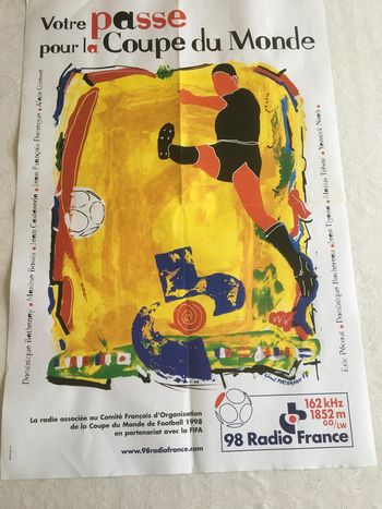 Ancienne Affiche " Votre Passe pour la coupe du Monde "