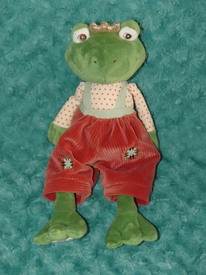 Doudou grenouille verte rouge Bukowski 🐸 tbe