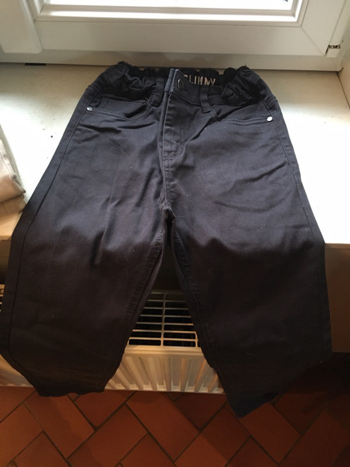 281 - Pantalon chino bleu marine/noir garçon