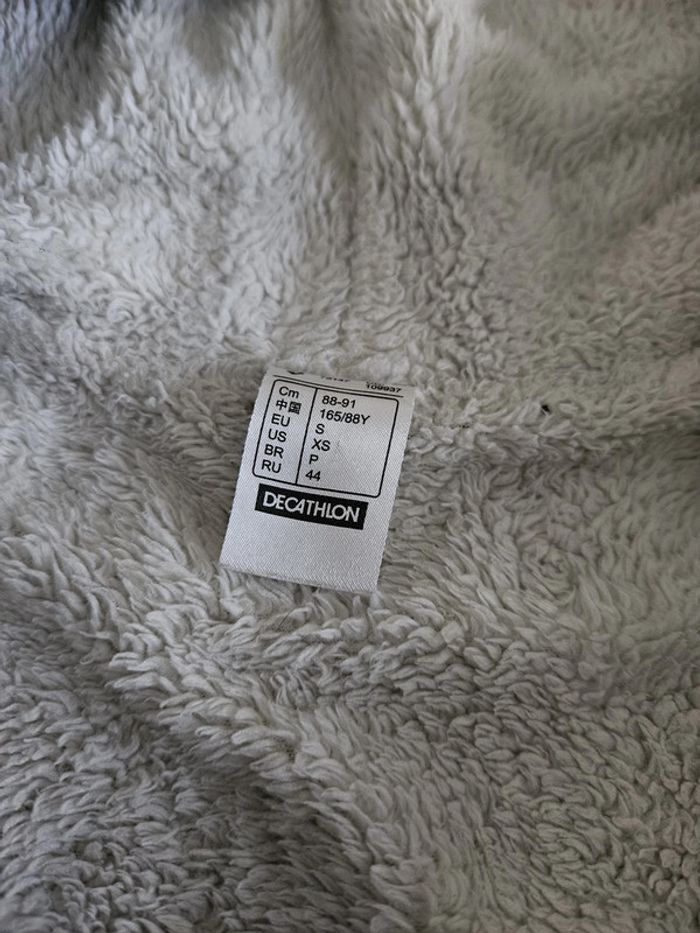 Gilet entièrement fourré à capuche femme - Taille S / 36 - Domyos - Noir et blanc - photo numéro 2