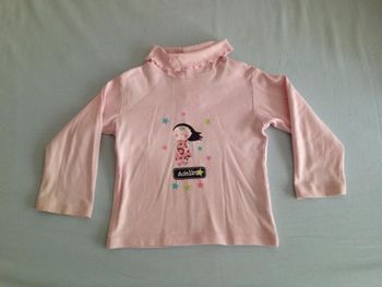 Sous-pull rose 3 Suisses 2/3 ans (1€)