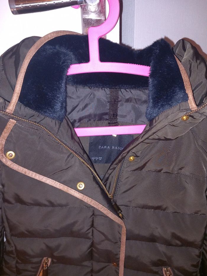 Manteau chaud marron zara taille s - photo numéro 2