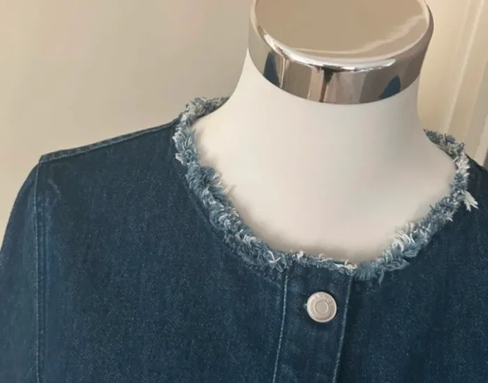 Arket veste en jean bleu femme,  taille 40 état neuf - photo numéro 3