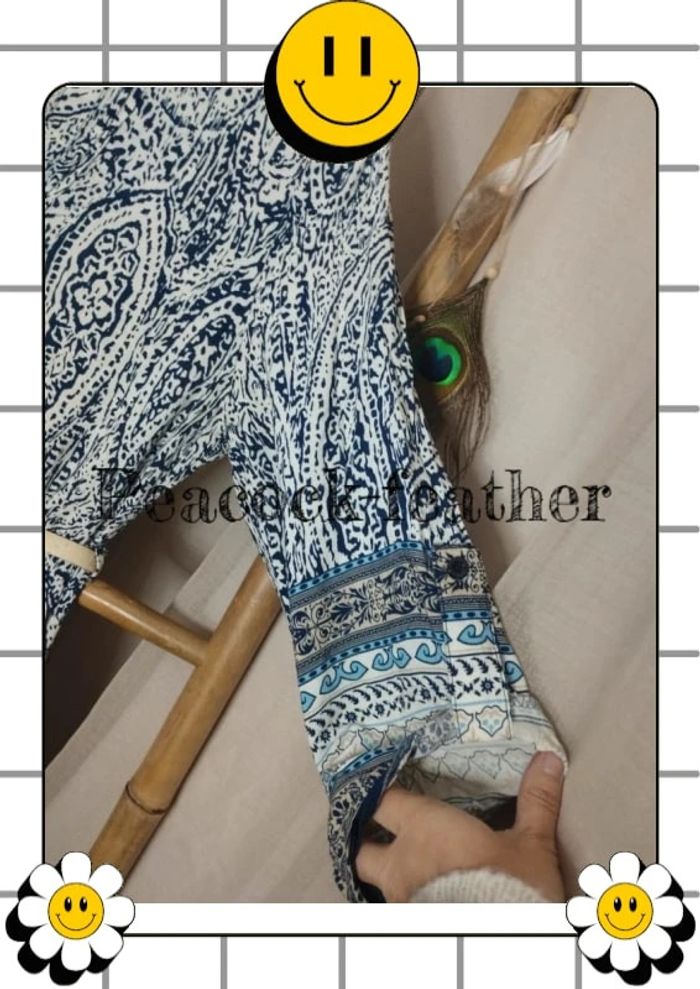 Tunique bleue avec ceinture 38 - photo numéro 5