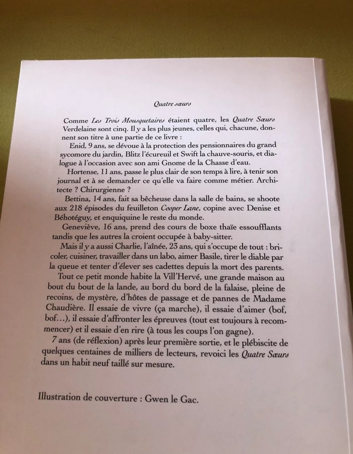 Livre quatre sœurs Malika Ferdjoukh - photo numéro 4