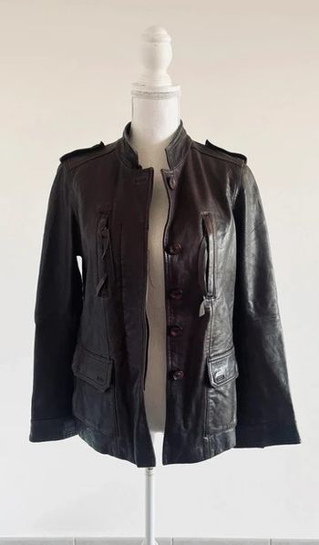 Veste en cuir marron Gerard darel