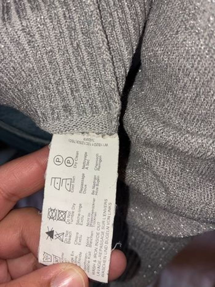 Pull Esprit en Maille Métallisée Argentée - photo numéro 6