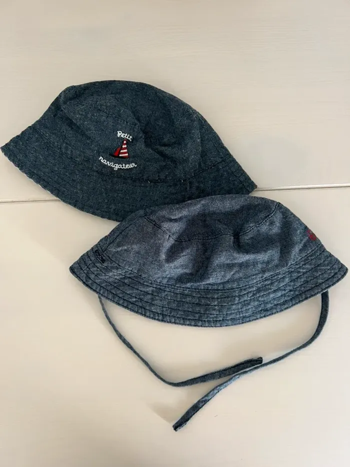 Lot de deux chapeau style marin