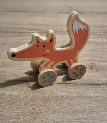 Renard en bois à pousser