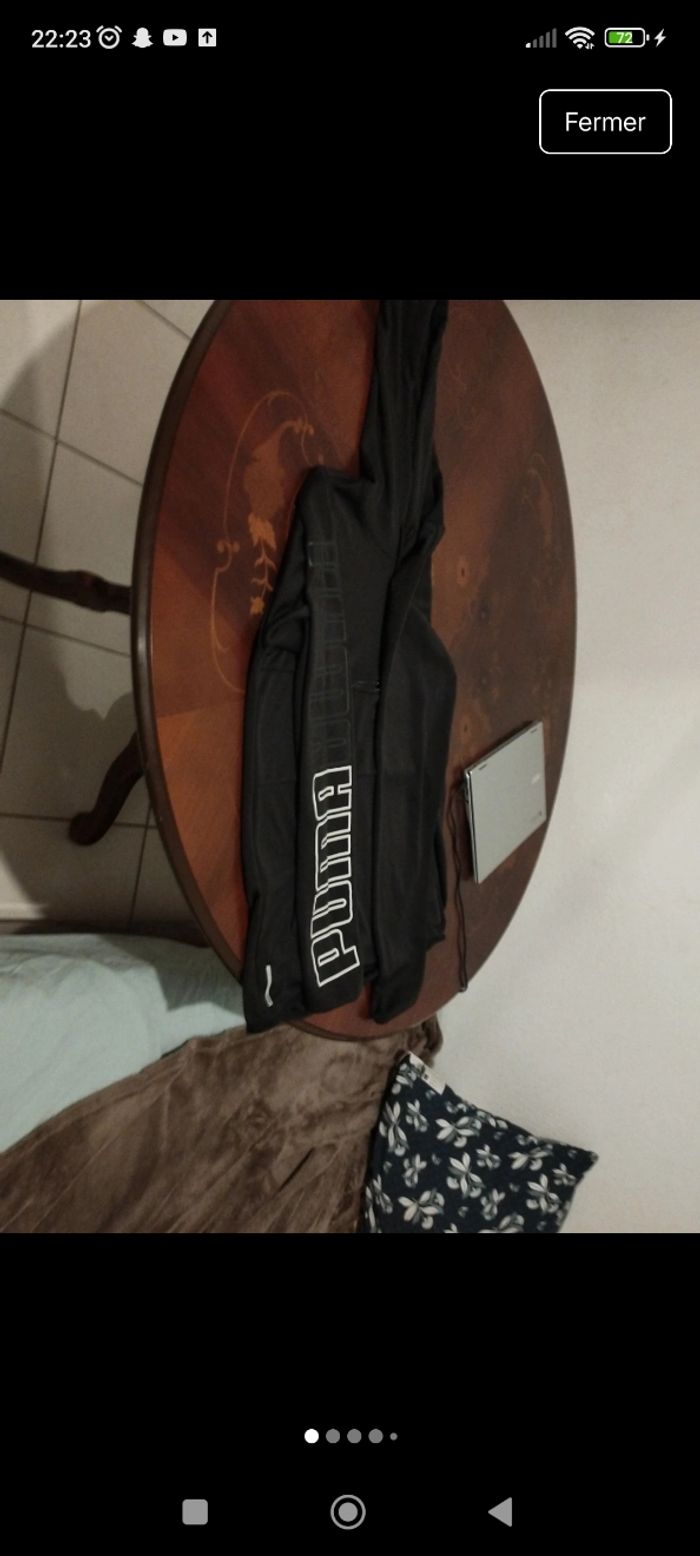 sweat à capuche noir Puma - photo numéro 5