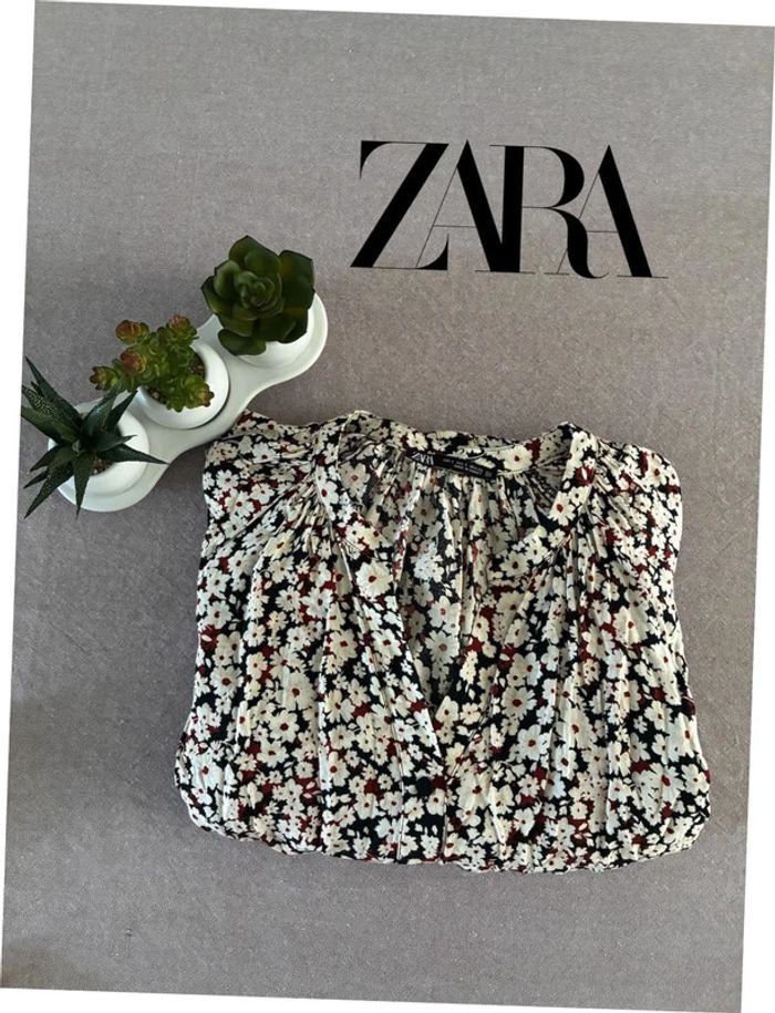 Robe longue Zara fleuris taille S en parfait état - photo numéro 5