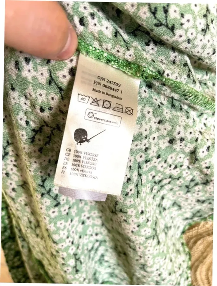 Robe Fleurie Verte - Monki - Taille XS - photo numéro 13