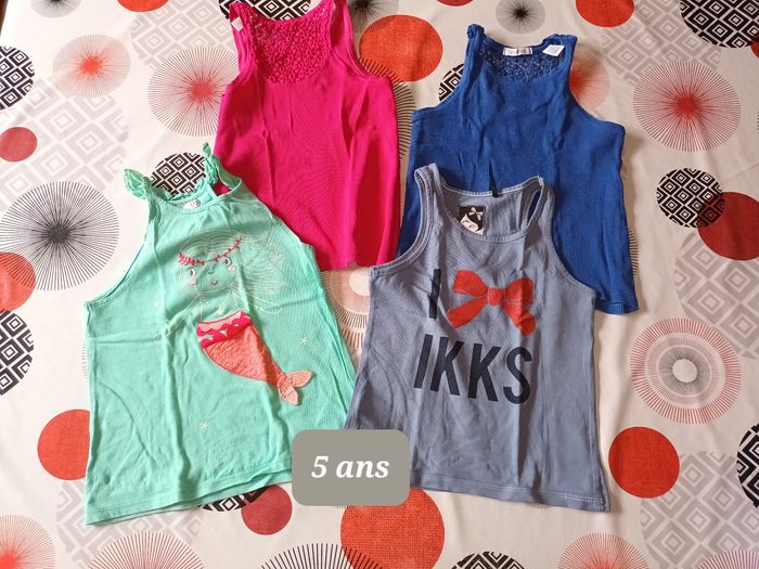 Lot 4 débardeurs ikks dpam okaïdi taille 5 ans - photo numéro 2