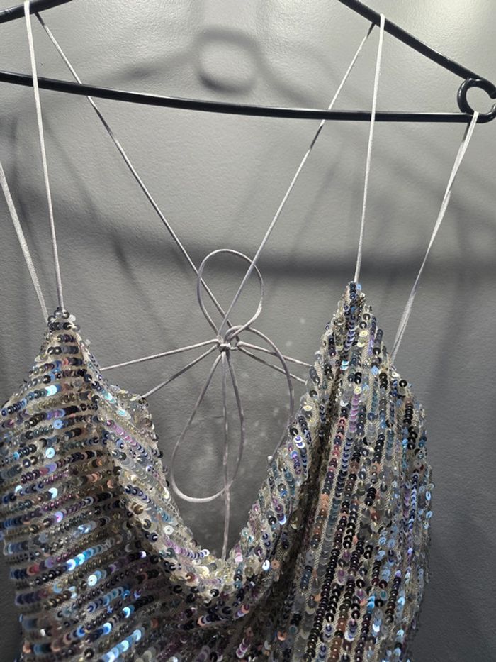 Robe courte sequins Zara - photo numéro 6