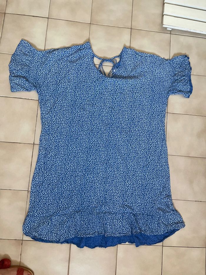 Robe ample bleu à motifs XXL