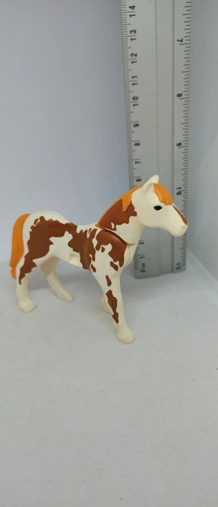 Cheval tacheté crème et marron playmobil