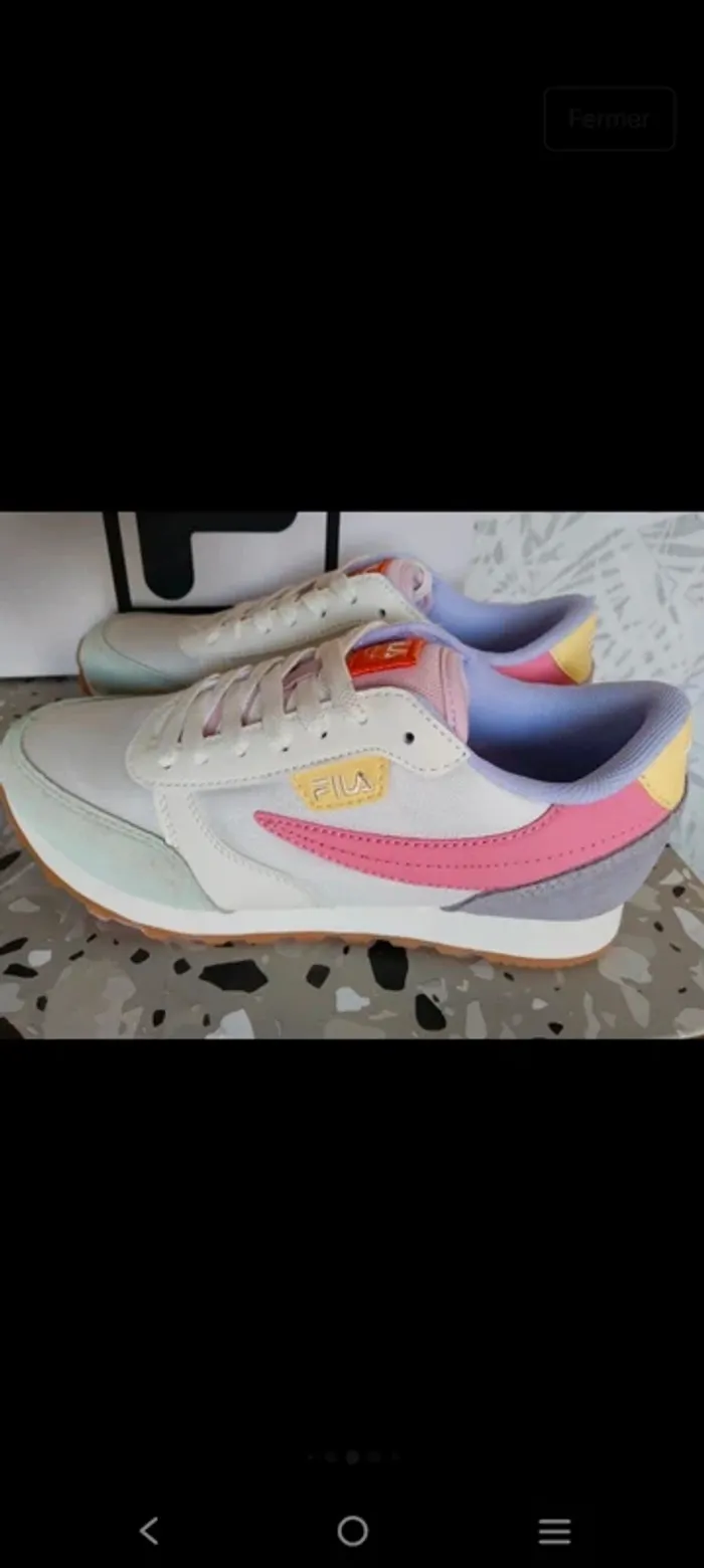🚨à saisir 🚨 baskets jamais portées de marque Fila en cuir femme pointure 38 - photo numéro 6