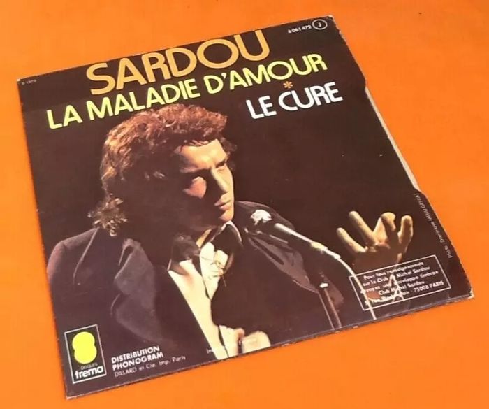 Vinyle 45 tours Michel Sardou La maladie d' amour (1973) trema 6061 472 - photo numéro 2