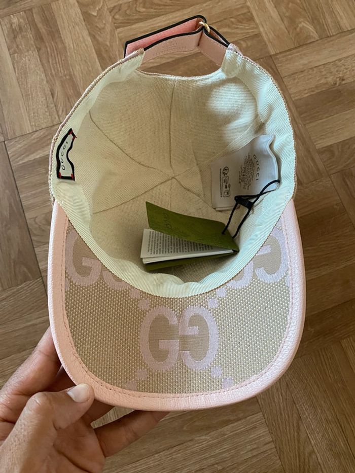 Casquette jumbo de baseball rose Gucci (NEUF) - photo numéro 3