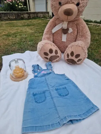 🎀 Jolie robe en jean bébé fille - 18 Mois - 🐙