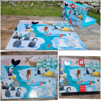 Puzzle tactile Janod 🐧 La Banquise 🐋 20 pièces