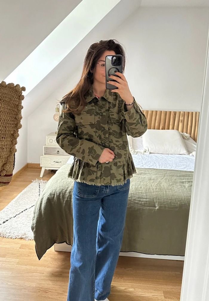 Veste militaire Zara brodée 🖤 - photo numéro 3