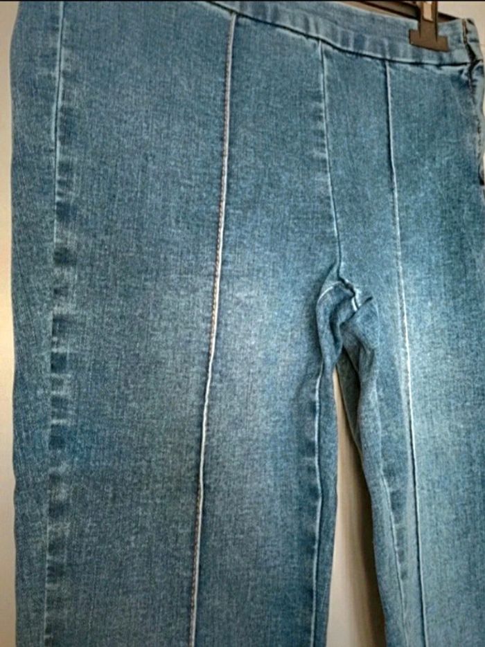 Pantalon jean skinny bleu à plis piqués Promod 36 S - photo numéro 3