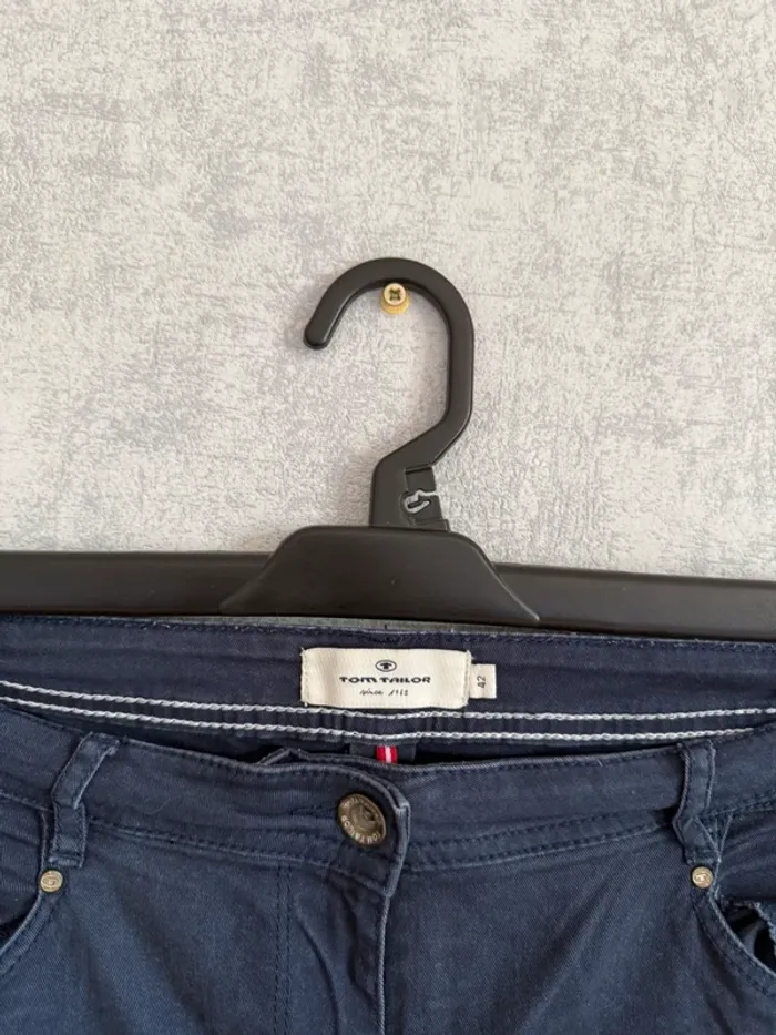 Pantacourt bleu marine Tom Tailor taille 42 - photo numéro 2