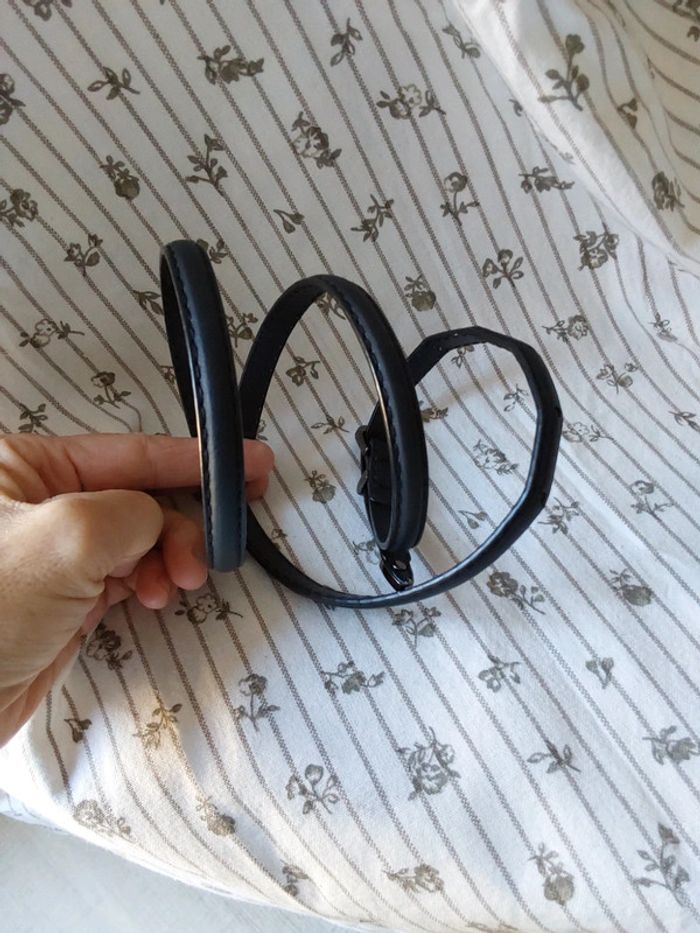 Ceinture fine noire 95 cm - photo numéro 4