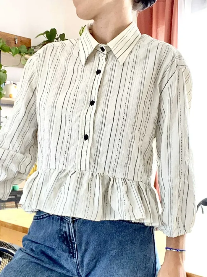 Pièce unique : chemise upcyclée vintage Noid mise en taille 36/38 - photo numéro 3