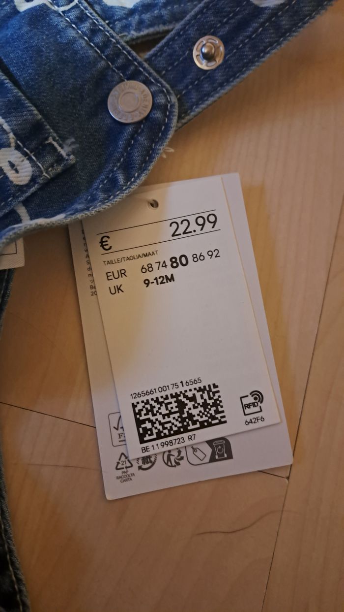 Salopette Mickey 9-12M - photo numéro 2