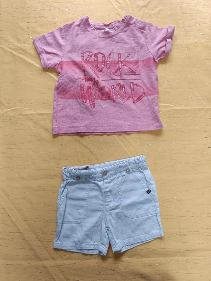 Short et tee-shirt manches courtes Zara 18-24 mois 92 cm