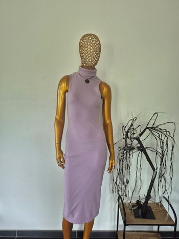 Robe longue Femme Col Roulé Lila Taille L/40