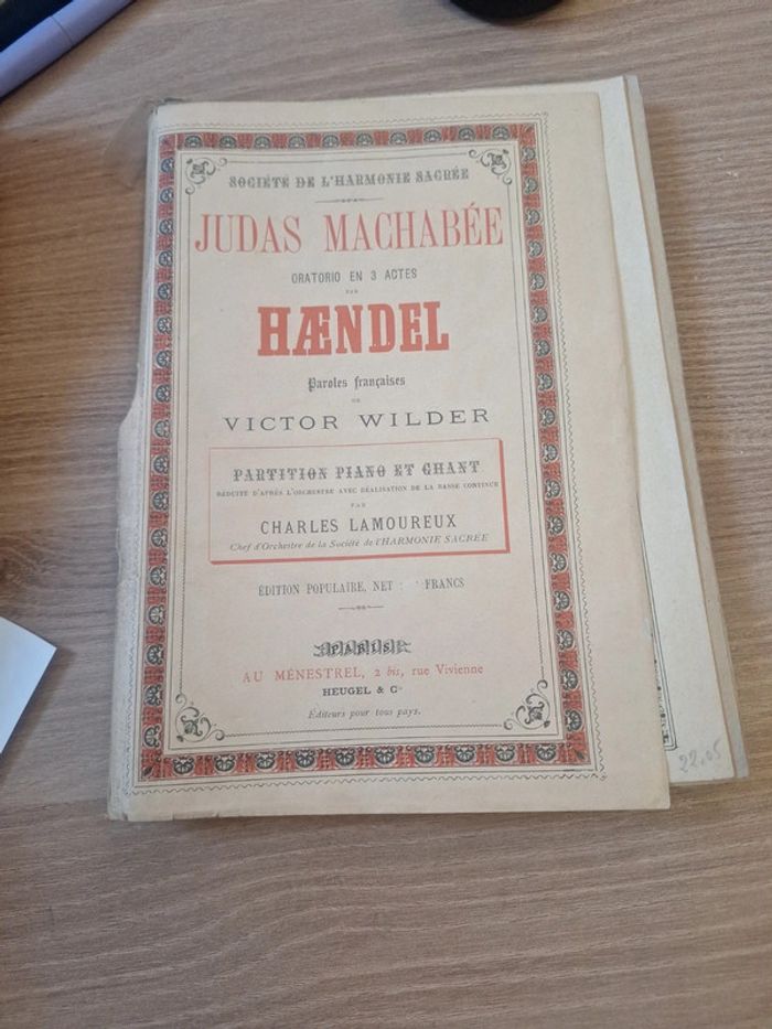 Partition livre Victor wilder