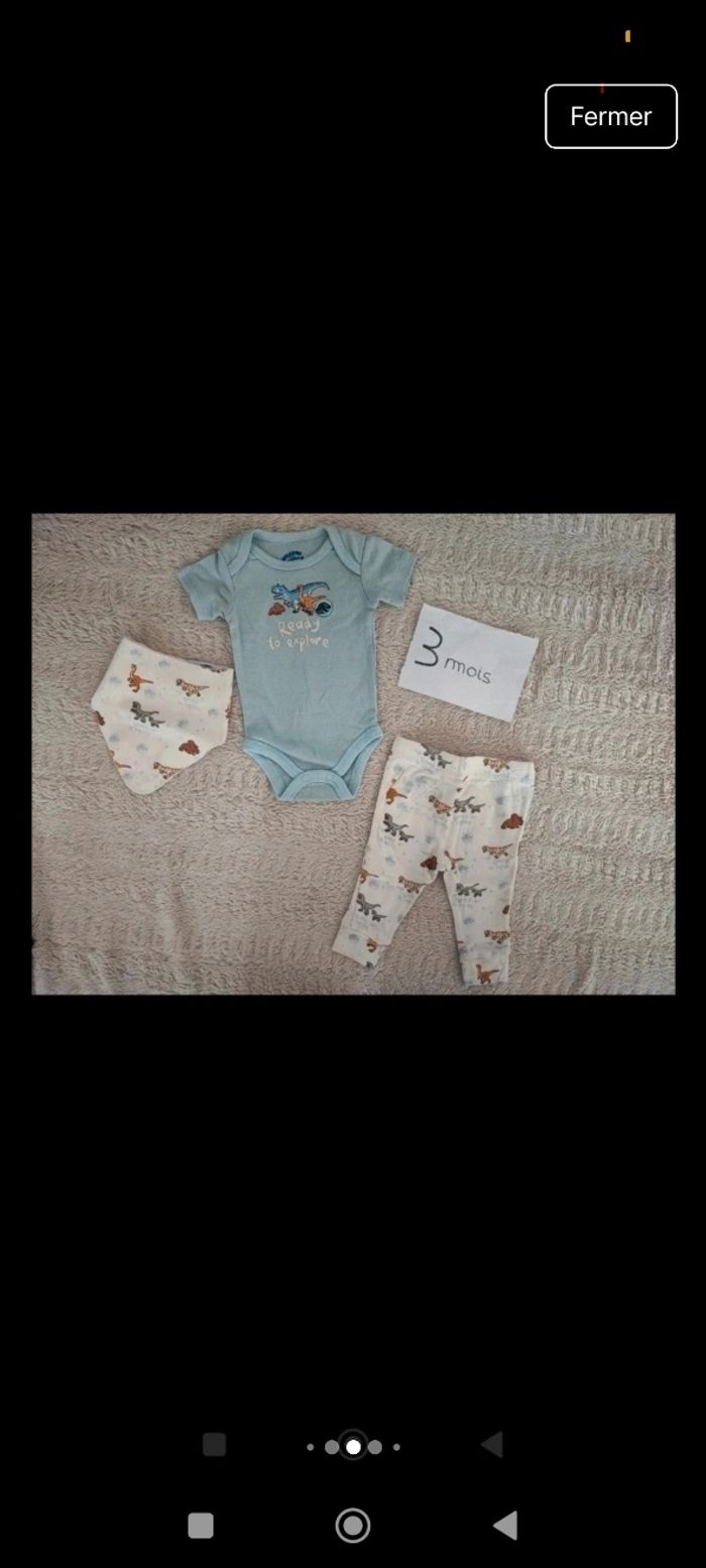 Lots vêtements bébé garçon taille 3 mois demi-saison/été - photo numéro 4