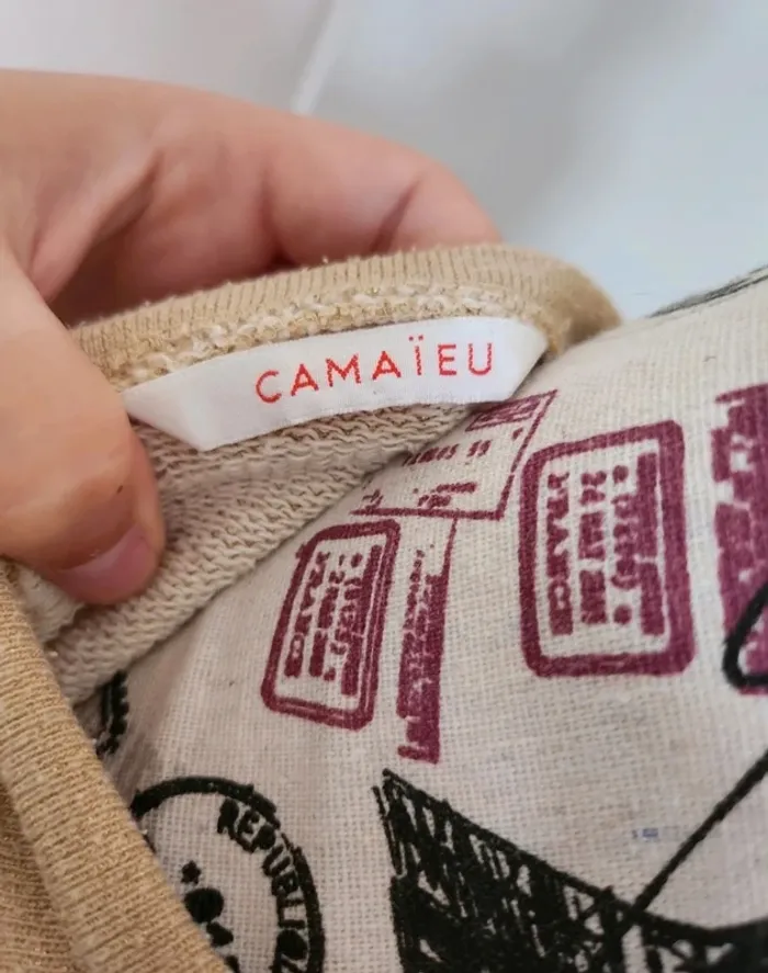 Robe pull camel Camaïeu manches longues T.42 - photo numéro 6