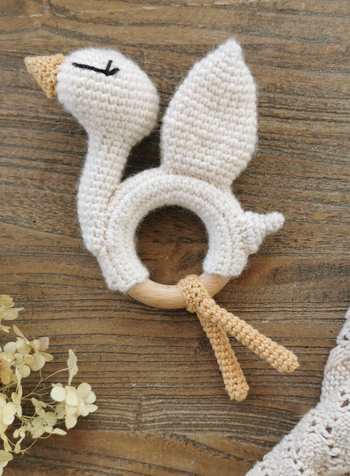 🪿🍼 Hochet Oie au crochet 🪿🍼