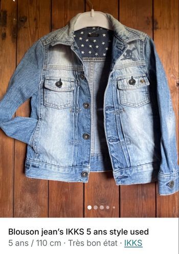 Blouson jean’s 5 ans style used 
