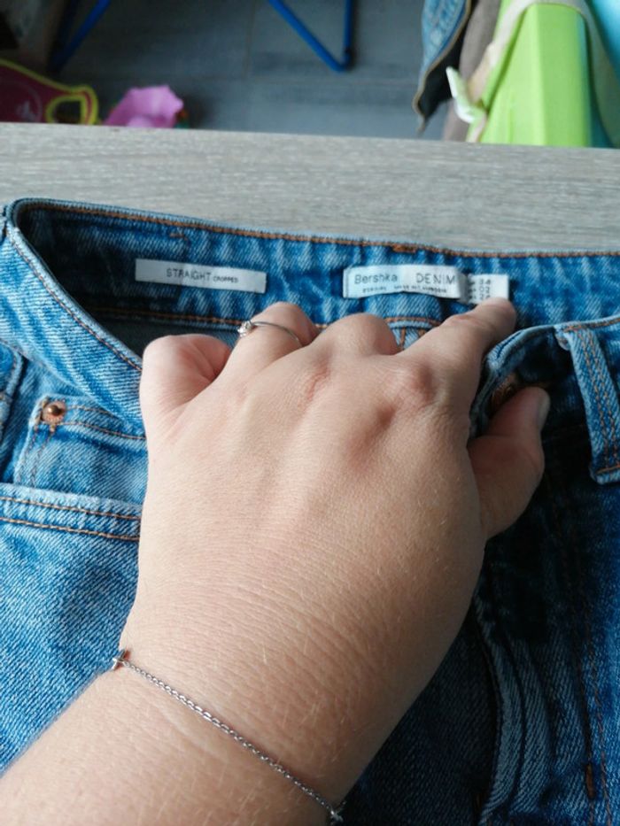 Jean straight cropped taille 34 - photo numéro 2