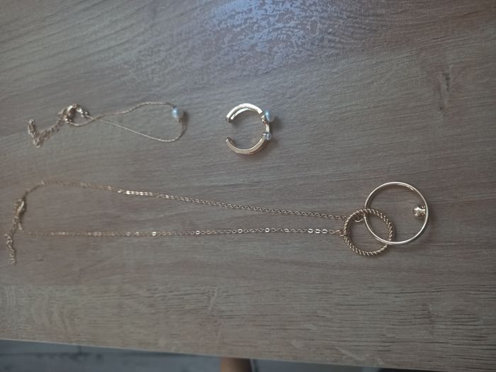 Parrure de bijoux complètes, collier, bracelet, bague - francoise saget