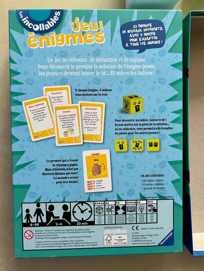 Jeu des énigmes Les Incollables - photo numéro 6