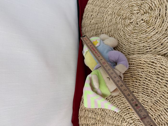 Doudou musical souris mauve vert jaune bleu CMP - photo numéro 4